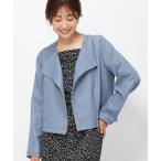 デニムジャケット gジャン 「防しわ/UVカット」シャンブレーデニムライダースジャケット/MM418502 レディース