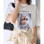 レディース tシャツ Tシャツ Bohemian Chop/ボヘミアンチョップ ”CAMILA CAT”アニマルプリントTシャツ　限定展開