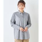 シャツ ブラウス 「UVカット」ジャガードオーガニックコットンブラウス レディース