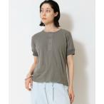 tシャツ コットンバイオヘンリーネックTシャツ レディース