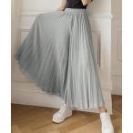 パンツ プリーツガウチョパンツ 韓国 スカーチョ レディース