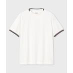 tシャツ Tシャツ メンズ シグネチャーストライプリブ 半袖カットソー / 143552 112Y