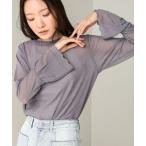 tシャツ ラインストーンシアートップス レディース