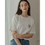 ショッピングリエディ tシャツ Tシャツ レディース 「2024SS COLLECTION」「MEISM by Re:EDIT」「UVカット」「吸水」「速乾」Mロゴビジュー