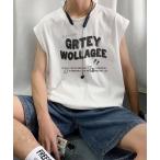  майка [NOWLE] Roo z Silhouette передний Logo безрукавка футболка мужской 