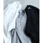 tシャツ 度詰め丸胴天竺 ヘンリーネック半袖Tシャツ レディース