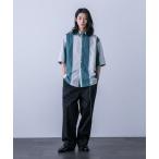 シャツ 「HOTEL PALACE(オテルパラス)」ビッグストライプ半袖シャツ メンズ