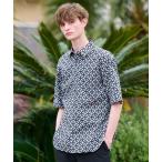 シャツ 「Safari5月号掲載」オーバーラップサークル ショートスリーブシャツ メンズ