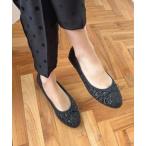 バレエシューズ パンプス グリッターバレエシューズ