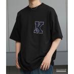 tシャツ KANGOL / カンゴール 別注 ワンポイント アソートロゴ刺繍/バックプリントデザイン オーバーサイズ半袖Tシャツ メンズ レディース