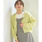 パーカー パフスリーブニット パーカー レディース