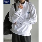 トレーナー スウェット 「Reebok/リーボック」 別注スモールベクター刺繍ハーフジップスウェット レディース