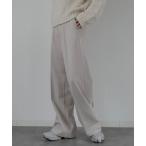 スラックス パンツ 裏起毛ストレートパンツ/brushing straight pants セミワイド ワイドパンツ スラックス センタープレス 綺麗