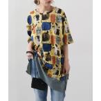 チュニック EMAGO ゆるネコ総柄チュニック