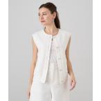 ショッピングジレ ベスト ジレ 「セットアップ対応商品」スラブツイードクルージレ レディース