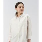 ブラウス シャツ イージーケアワイドシャツ 八分袖 レディース