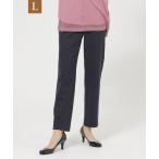 パンツ 「L」「ウォッシャブル」コットンブレンドストレートパンツ レディース