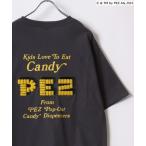 ショッピングレトロ tシャツ Tシャツ レディース 2024SS PEZ/ペッツ ワンポイント刺繍 レトロキャラクター ヴィンテージライク バックプリント リンガー 半袖