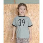 tシャツ 「型崩れしないやわらかコットン」ナンバリングリンガーTシャツ キッズ 子供服 男の子 女の子