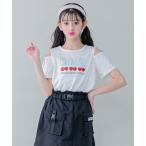 tシャツ Tシャツ キッズ 「WEB限定」肩あきロゴテープTシャツ