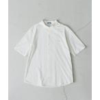 ショッピングポロ ポロシャツ メンズ LACOSTE (ラコステ) 別注 バンドカラー フルオープン ポロシャツ