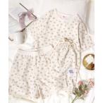 パジャマ ルームウェア JEMORGAN （ジェーイーモーガン）花柄・ハート柄 ワッフル総柄サーマルTシャツ＆イージーパンツ上下セット「巾着付き」/ル