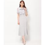 ワンピース 2024春夏新作シアーボウタイニットワンピース/MM417425