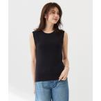 タンクトップ ノースリーブ 「洗える」ニット タンクトップ レディース