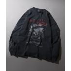 ショッピングed tシャツ Ed Hardy/エド・ハーディー オーバーサイズ ピグメント加工 ヴィンテージライク ロゴプリント 長袖Tシャツ ロンT レディース メン