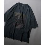 tシャツ Ed Hardy/エド・ハーディー ピグメント加工 ヴィンテージライク ロックプリント 半袖Tシャツ メンズ レディース