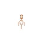  очарование CRYSTAL ZODIAC CHARM звезда сиденье очарование rose Gold женский мужской 