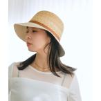 ショッピングストローハット 帽子 ハット quaranciel: グログランベルト ペーパー ストロー ハット レディース