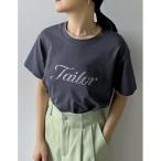 tシャツ 「着た瞬間ひんやり」「接触冷感」「UVカット」スパンコール筆記体ロゴTシャツ レディース
