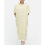 ワンピース 「kioski」Tasaraita / Oversized jersey dress