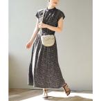 ワンピース 小花柄 ブラウジングワンピース