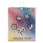 crocs JIBBITZ Mono BnW 5 Pack / Crocs ji Bit'z моно черный and белый 5 упаковка 