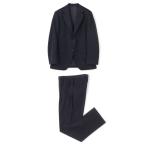 セットアップ ウールコットン シングルブレステッド3Bスーツ メンズ