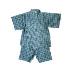 ショッピングキッズ浴衣 浴衣 先染チェック甚平 キッズ 子供 男の子 女の子