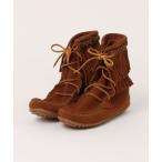 ショッピングMINNETONKA ブーツ レディース MINNETONKA” DOUBLE FRINGE TRAMPER BOOTS