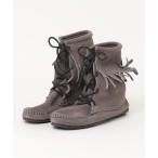 ショッピングミネトンカ ブーツ レディース ミネトンカ MINNETONKA” FRINGE ANKLE TRAMPER BOOT