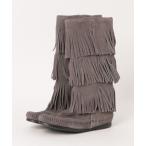 ショッピングミネトンカ ブーツ 「ミネトンカ MINNETONKA」 CALF HI 3-LAYER FRINGE BOOTS レディース レディース