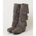 ショッピングMINNETONKA ブーツ 「ミネトンカ MINNETONKA」CALF HI 3-LAYER FRINGE BOOTS レディース レディース メンズ