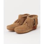 ショッピングミネトンカ ブーツ レディース 「ミネトンカ MINNETONKA」ブーティー サイドジップ ブーツ CONCHO FEATHER SIDE ZIP BOOT レ