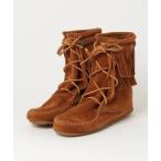 ショッピングMINNETONKA ブーツ レディース ミネトンカ MINNETONKA ダブルフリンジ トランパー ブーツ