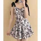 水着 レディースワンピース水着 体型カバー花柄 レディース