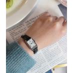 腕時計 「MATOW/マトウ」Tsuki コレクション 朧月 -おぼろづき- スクエア シルバー レザー レディース