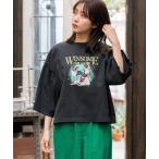 tシャツ スペースアニマルフリルTEE レディース