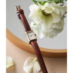 腕時計 「MATOW/マトウ」Tsuki コレクション 朧月 -おぼろづき- スクエア ローズゴールド レザー/アラビック BRレザー レディース