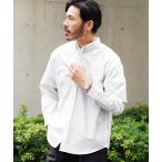 シャツ ボタンダウン無地オックスフォード長袖シャツ メンズ