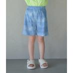 パンツ 「接触冷感」ムラ染め風総柄プリント4分丈パンツ キッズ 子供服 男の子 女の子